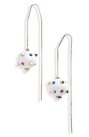 Women's Valentino Rainbow Dot Threader Earrings