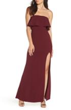 Women's Lulus Off The Shoulder Maxi Gown - Red