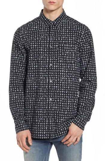 Men's Wesc Nicolas Print Shirt, Size - Black