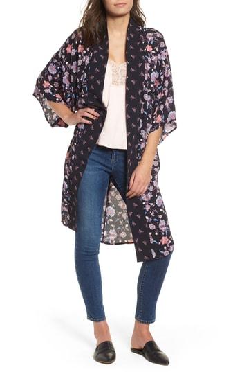 Women's Nordstrom Print Kimono, Size - Blue