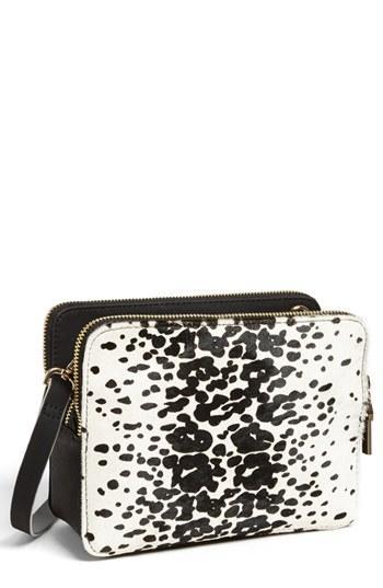 French Connection Crossbody Bag White Leopard