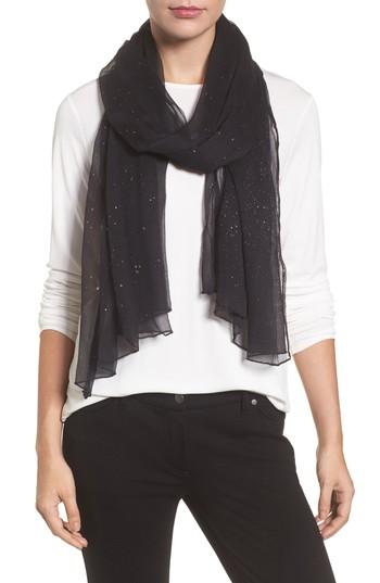 Women's Eileen Fisher Metallic Fleck Silk Scarf