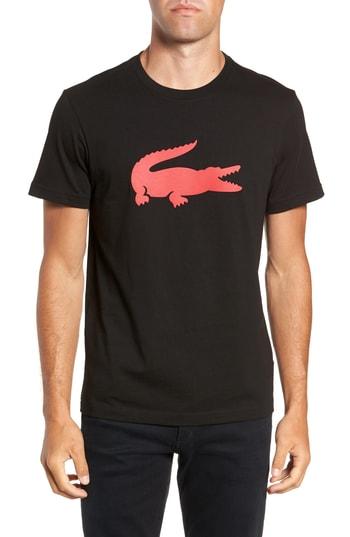 Men's Lacoste Crocodile T-shirt (s) - Black
