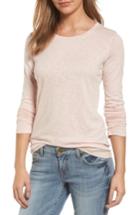 Women's Caslon Long Sleeve Crewneck Tee, Size - Pink
