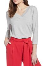 Women's Halogen V-neck Tee - Grey