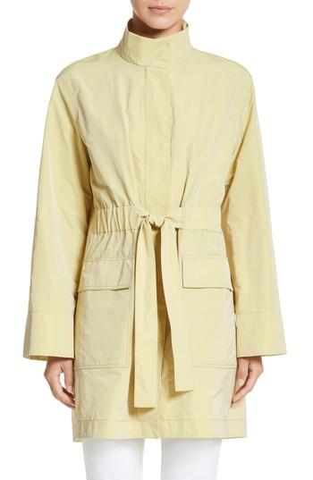 Women's Lafayette 148 New York Penny Tie Front Jacket, Size - Yellow