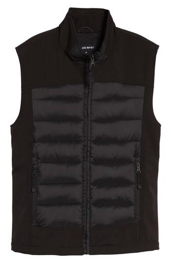Men's Black Rivet Quilted Vest
