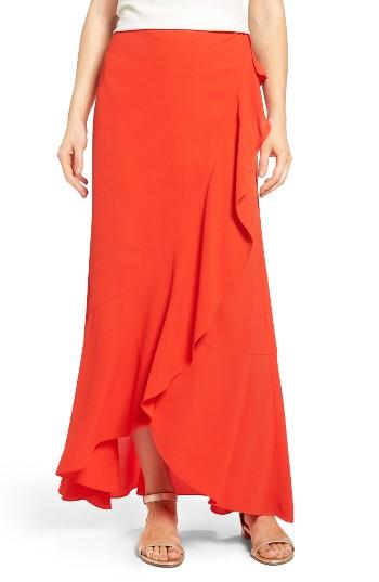 Women's Vince Camuto Faux Wrap Ruffled Maxi Skirt