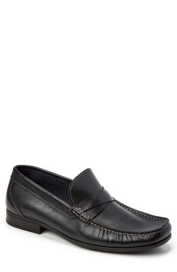 Men's Sandro Moscoloni Abruzo Cross Strap Loafer D - Black
