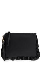 Sole Society Adelina Faux Leather Ruffle Clutch -