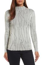 Women's Nic+zoe Artisanal Crackle Jacquard Sweater - Beige