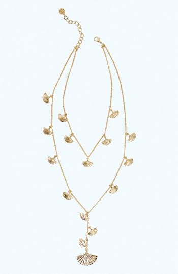 Women's Lilly Pulitzer Coastal Shell Layered Y-necklace