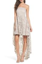 Women's Sequin Hearts Strapless Lace High/low Dress