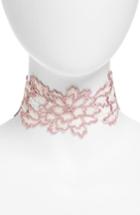 Women's Topshop Embroidered Floral Lace Choker