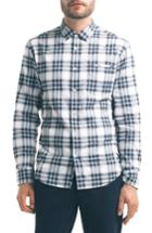 Men's Good Man Brand Slim Fit Plaid Sport Shirt - White