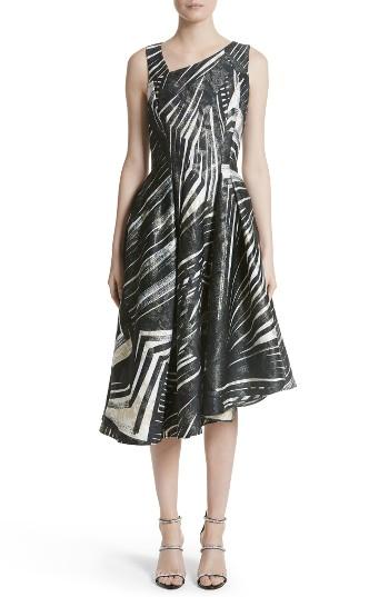 Women's Rubin Singer Metallic Print Asymmetrical Dress