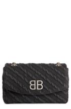 Women's Balenciaga Bb Destroyed Denim Wallet On A Chain -