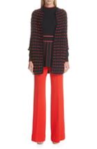 Women's Lela Rose Maggie Wool Blend Crepe Flare Trousers