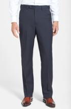 Men's Berle Self Sizer Waist Tropical Weight Flat Front Trousers X 30 - Blue