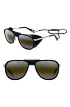 Men's Vuarnet Glacier Xl 61mm Polarized Sunglasses - Black/ Silver/ Black