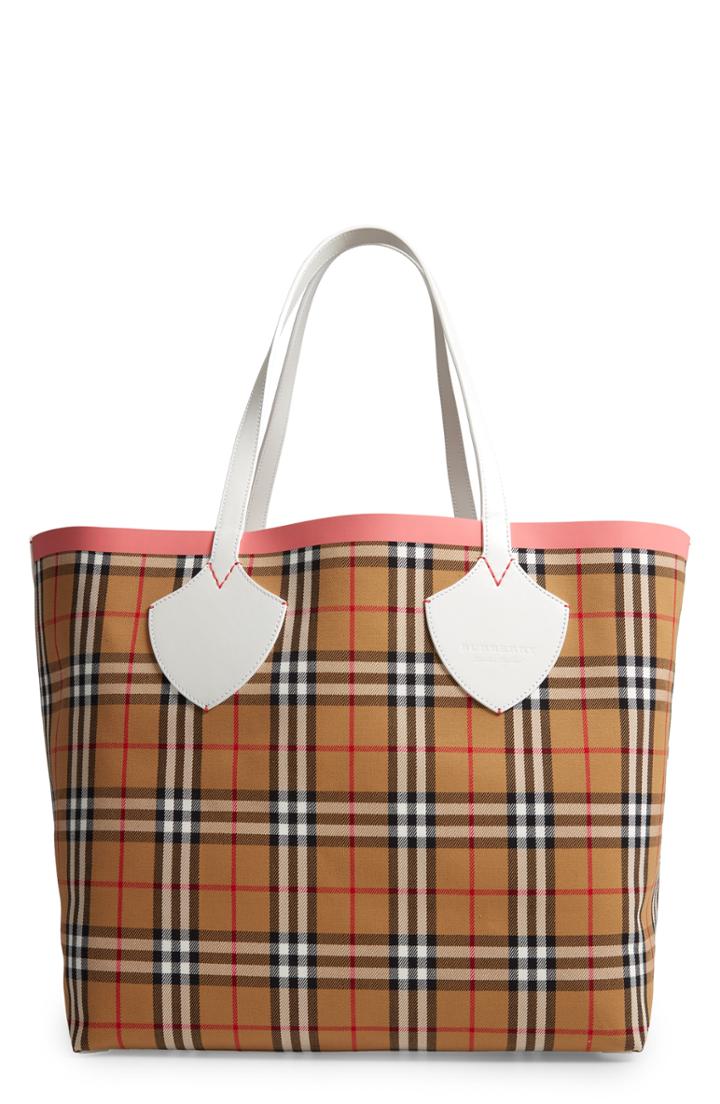 Burberry Giant Check Reversible Tote -