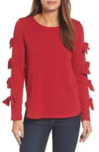 Women's Pleione Tie Sleeve Sweatshirt - Red