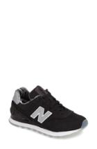 Women's New Balance 574 Luxe Rep Sneaker .5 B - Black