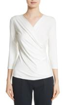 Women's Max Mara Caprice Faux Wrap Jersey Top - White