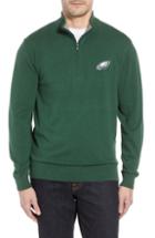 Men's Cutter & Buck Philadelphia Eagles - Lakemont Regular Fit Quarter Zip Sweater, Size - Green