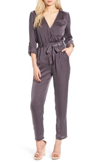 Women's Leith Satin Surplice Jumpsuit