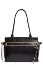 Hobo Seeker Leather Top Handle Bag - Black