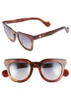 Women's Moncler 48mm Retro Sunglasses - Light Brown / Smoke Mirror