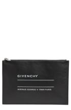 Givenchy Medium Iconic Address Lambskin Pouch - Black