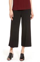 Women's Eileen Fisher Side Slit Crop Jersey Pants - Black