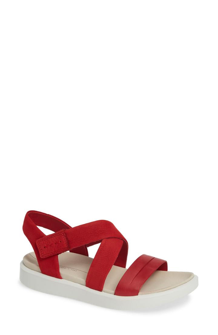 Women's Ecco Flowt Cross Sandal -4.5us / 35eu - Red