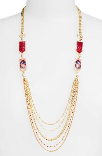 Women's Rebecca Minkoff Catalina Seed Bead Multi Strand Necklace