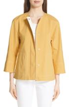 Women's Lafayette 148 New York Milo Zip Jacket, Size - Yellow