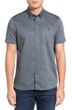 Men's Ted Baker London Famgogo Extra Slim Fit Flamingo Print Sport Shirt (m) - Blue