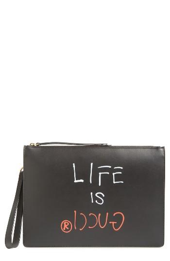 Men's Gucci Calfskin Leather Folio -