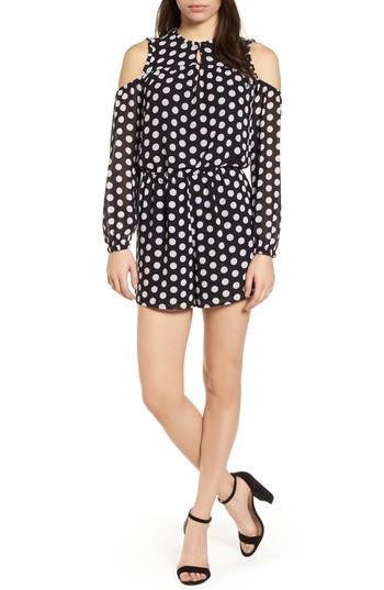 Women's Michael Michael Kors Simple Dot Deluxe Romper - Black