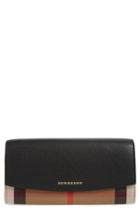 Women's Burberry 'porter' Continental Wallet - Black