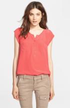 Women's Joie 'nicoline' Cap Sleeve Silk Blouse