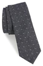 Men's The Tie Bar Geometric Cotton Tie, Size - Grey