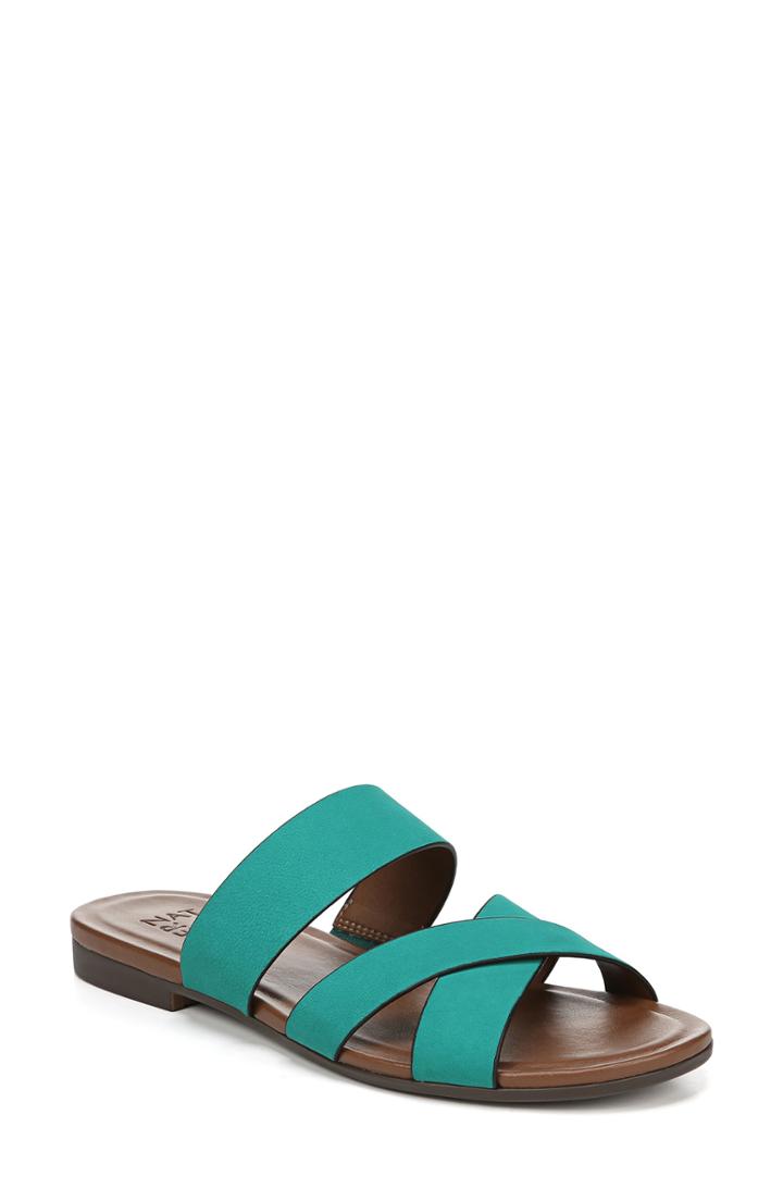 Women's Naturalizer Treasure Slide Sandal M - Green