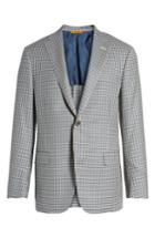 Men's Hickey Freeman Beacon Classic Fit Check Wool Sport Coat L - Grey