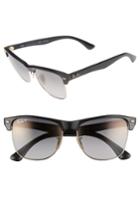 Women's Ray-ban Clubmaster Flash 57mm Polarized Sunglasses - Shiny Black