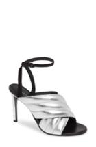 Women's Balmain Janel Quilted Sandal Us / 35eu - Metallic