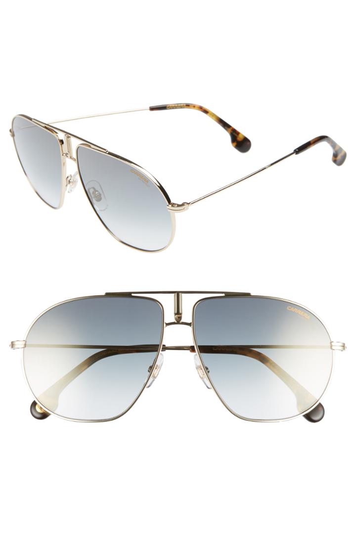 Men's Carrera Eyewear Bounds 60mm Gradient Aviator Sunglasses -