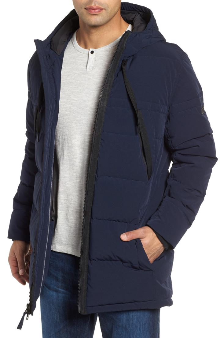 Men's Marc New York Holden Down & Feather Parka, Size - Blue