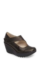 Women's Fly London 'yasi' Wedge Pump -9.5us / 40eu - Metallic